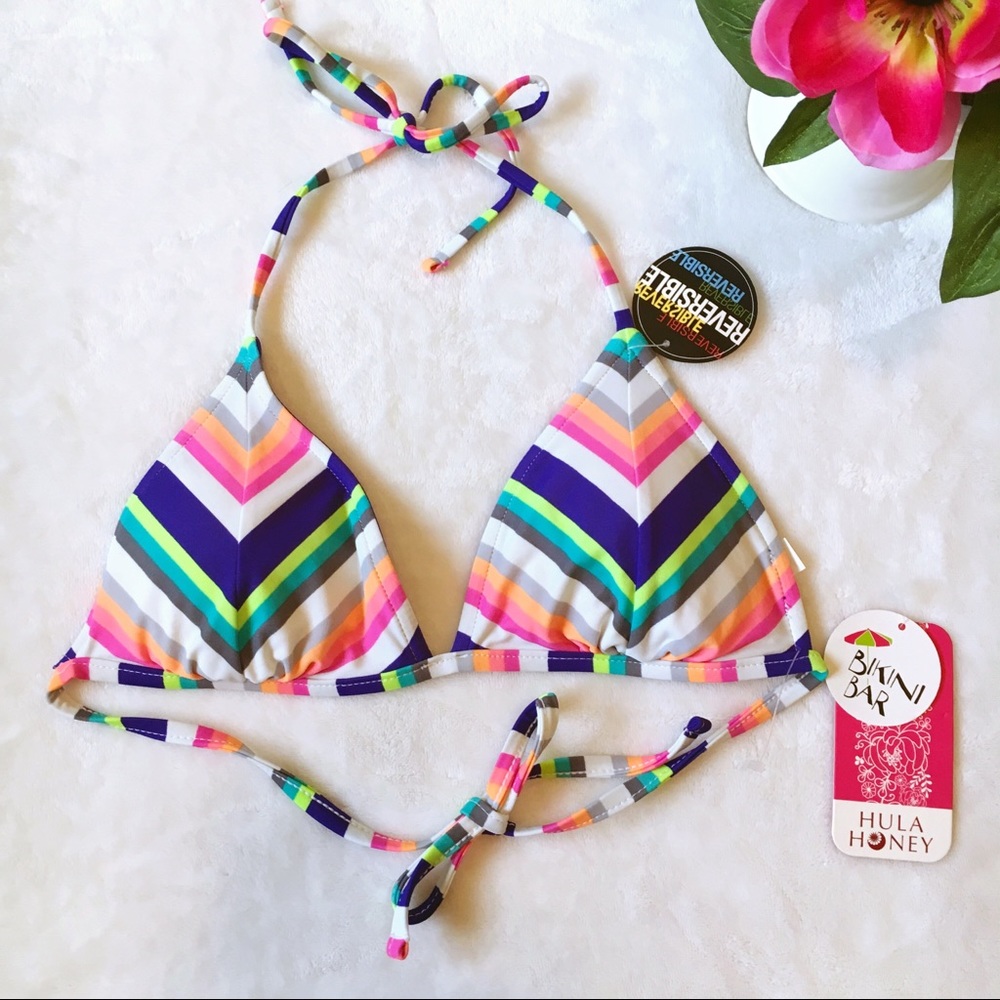 Hula Honey Reversible Triangle Bikini top